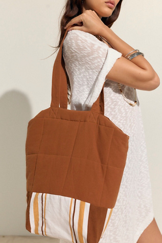 Positano Pool Club Bag by Free People in Brown