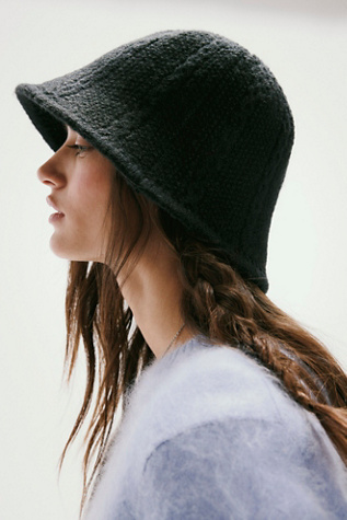 Marx Bucket Hat by Unreal Fur at Free People in Black