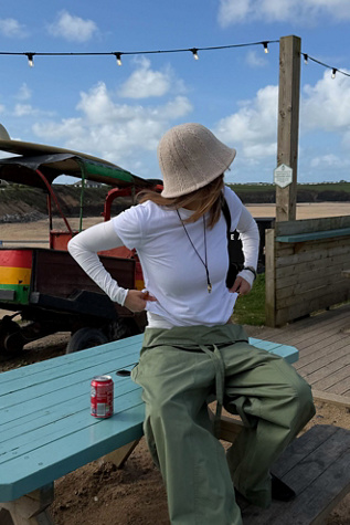 Marx Bucket Hat by Unreal Fur at Free People in White