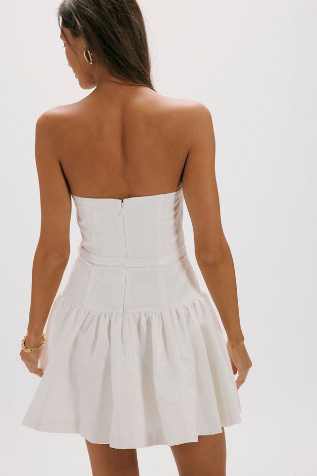 mini white off shoulder dress Flavie White Off Shoulder Ruffled Mini Dress