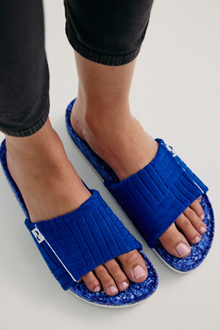 Fleks La Cumbre Slides at Free People in Blue, Size: US 8