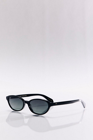 Elisa Johnson Dakota Round Sunglasses at Free People in Black
