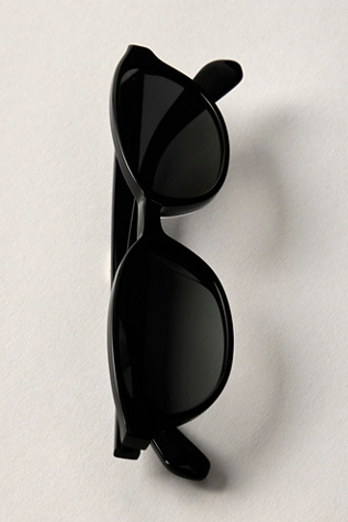 Женские солнцезащитные очки Elisa Johnson Dakota Round Sunglasses, цвет: Чёрный — фото 2