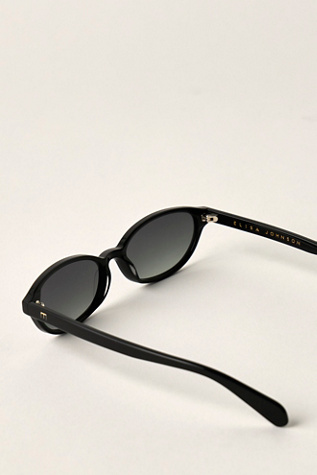 Женские солнцезащитные очки Elisa Johnson Dakota Round Sunglasses, цвет: Чёрный — фото 3
