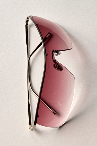 Elisa Johnson Vito Wrap Around Sunglasses at Free People in Pink