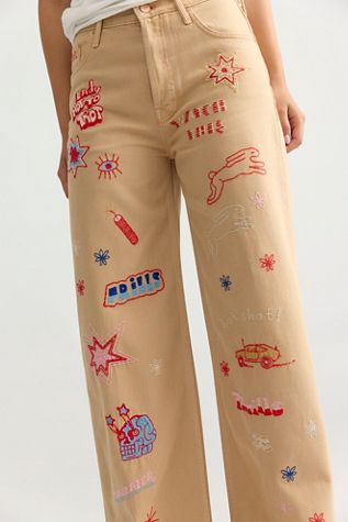 Snacks! by MOTHER The Mid-Rise Double Dip Nerdy Jeans