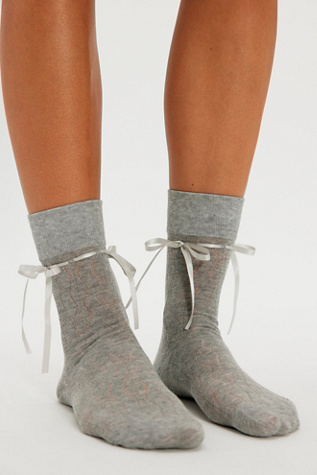 Bella Satin Bow Socks
