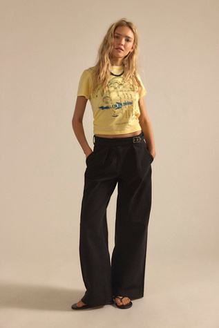 Buckle Up Wide-Leg Trousers