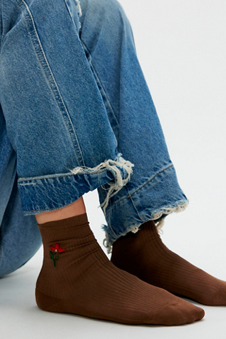 Iris Socks by Maria La Rosa at Free People in Brown