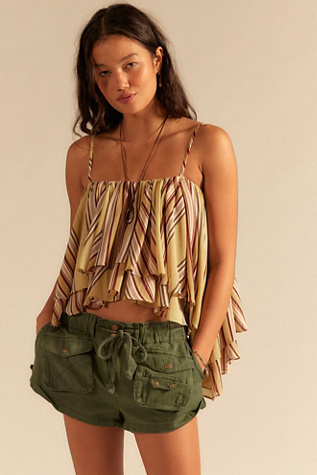 Coco Printed k Top by Free People in Tan, Size: M