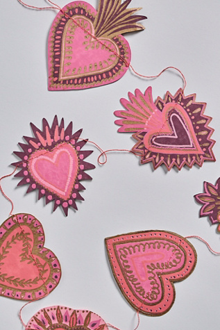 Sweet Hearts Sewn Garland