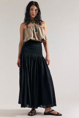 Raven Solid Convertible Maxi Skirt at Free People in Black, Size: XS
