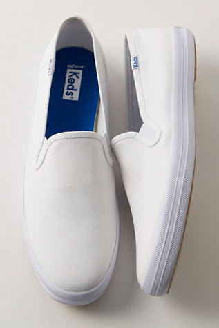 Женские кроссовки Keds Champion Canvas Slip-Ons, цвет: Белый — фото 4