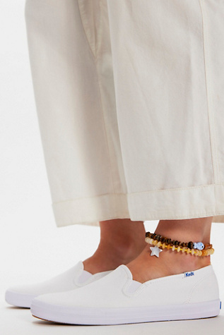 Keds Champion Canvas Slip-Ons at Free People in White, Size: US 8