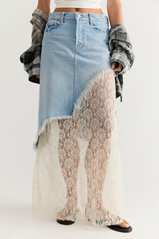 MOTHER The Peek-A-Boo Maxi Skirt