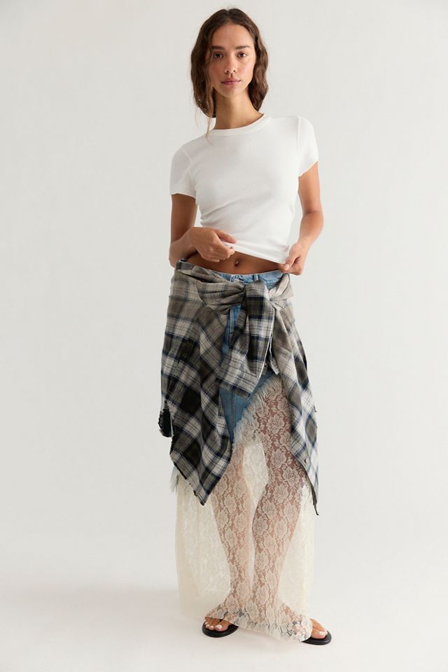 MOTHER The Peek-A-Boo Maxi Skirt #2