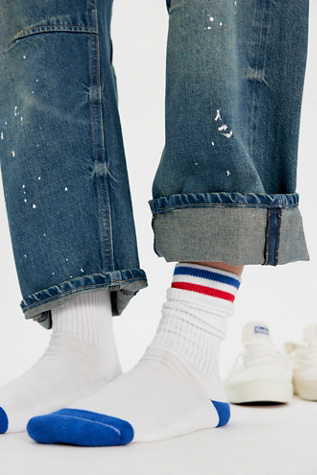 The Kennedy Crew Socks by American Trench at Free People in White
