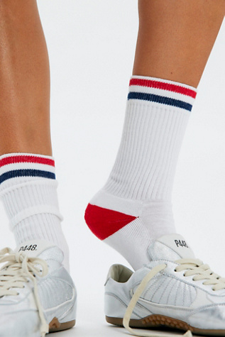 The Kennedy Crew Socks by American Trench at Free People in White