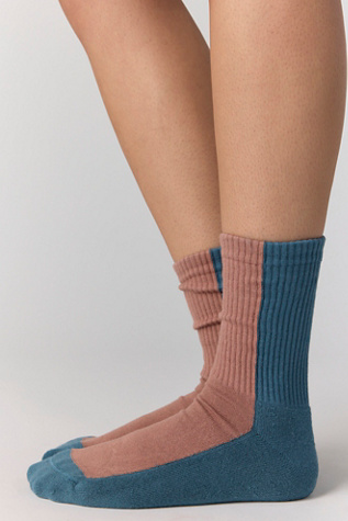 American Trench Dual Tone Crew Socks at Free People in Blue