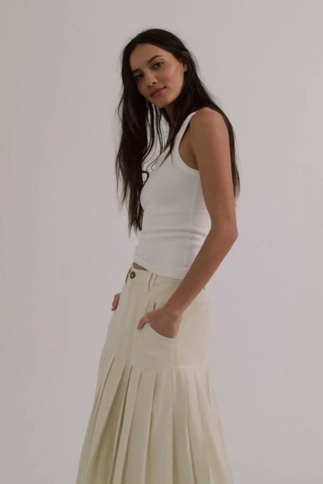 53rd Street Chino Maxi Skirt | Free People