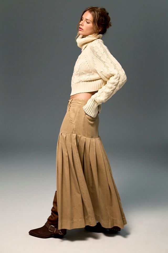 53rd Street Chino Maxi Skirt | Free People
