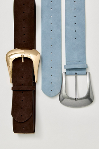 Lottie Suede Belt by Free People in Brown, Size: S-M/P-M