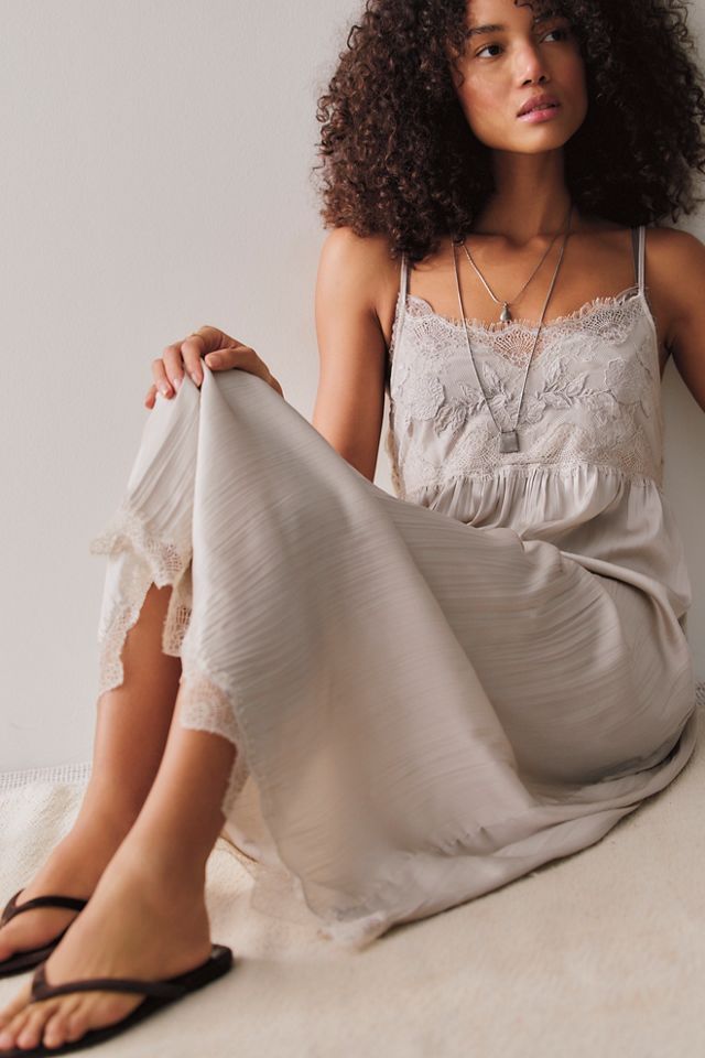 Table for Two Midi Slip Dress #6