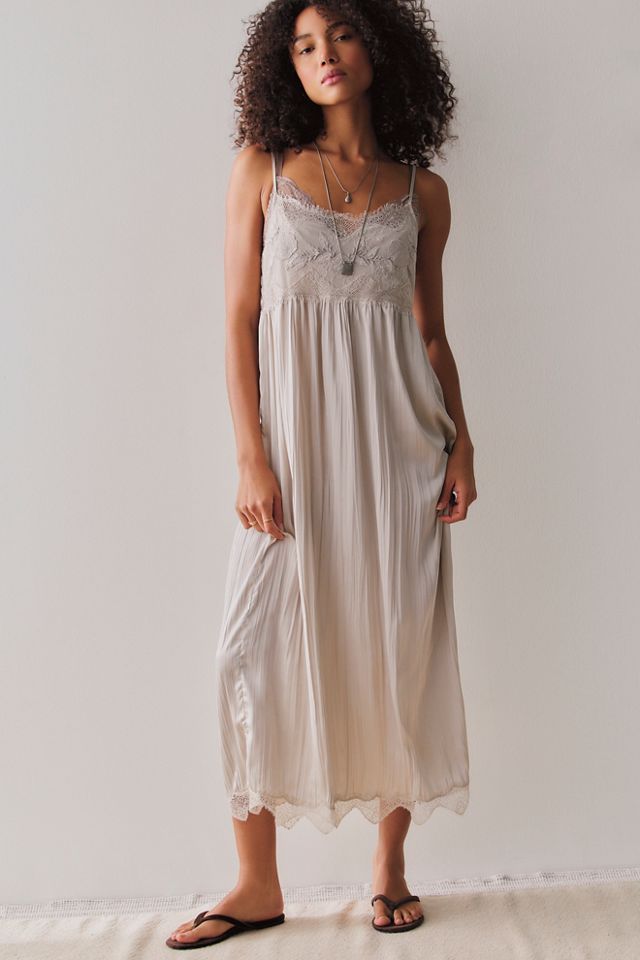 Table for Two Midi Slip Dress #7