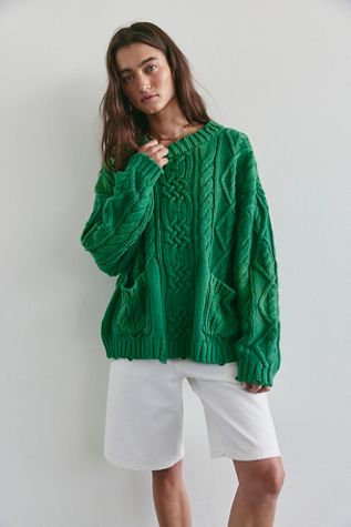 Pull en tricot torsadé Found