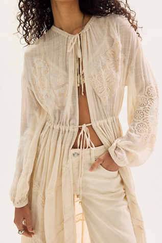 Lost And Found Duster Jacket by Free People in White, Size: M