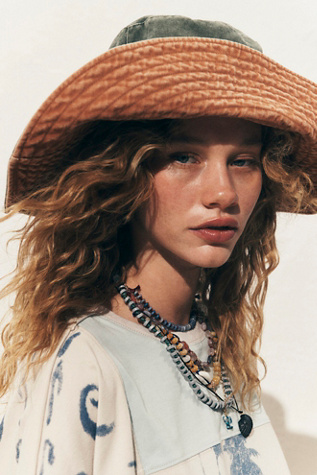 Oversized Washed Bucket Hat at Free People in Neutral