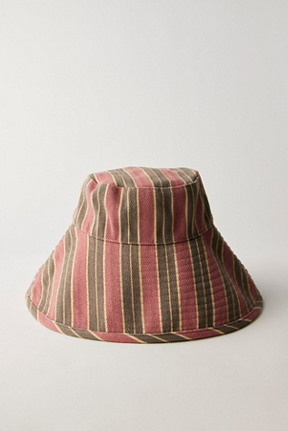 Oversized Washed Bucket Hat at Free People in Rosewood Moss Combo