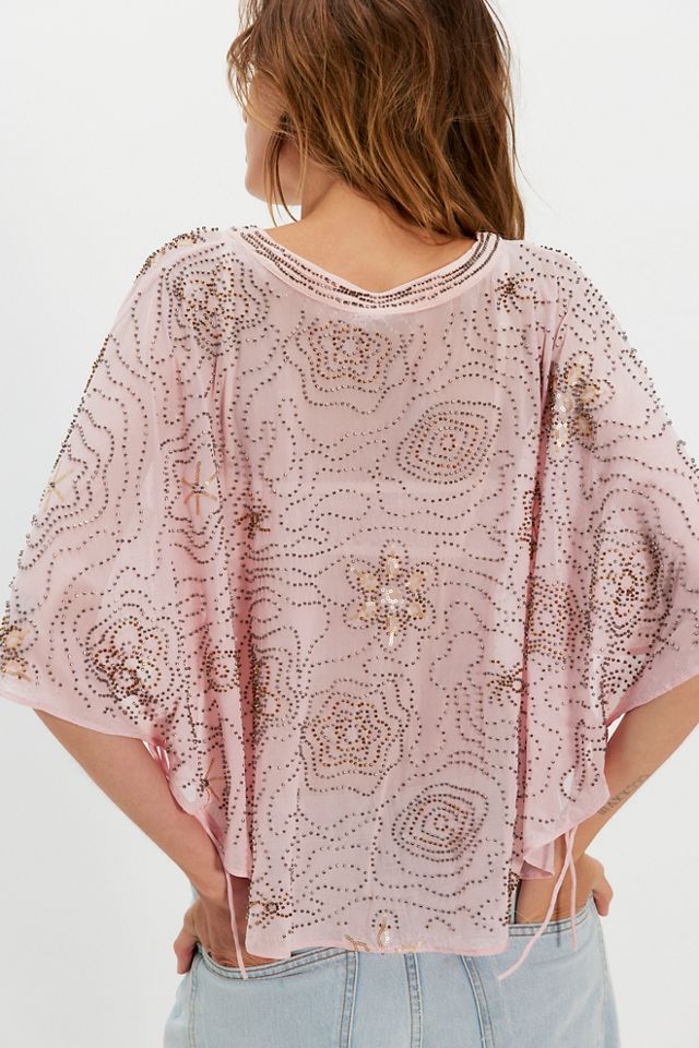 Desert Nights Embellished Cape Top #1