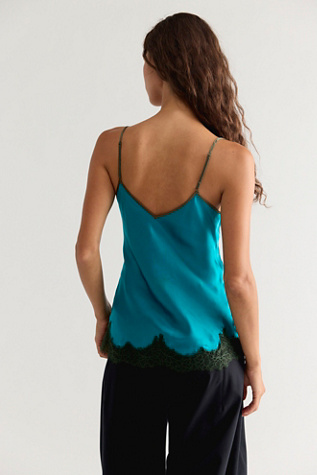 Женский топ Mes Demoiselles Auranus Silk Tank, цвет: Бирюзовый — фото 2