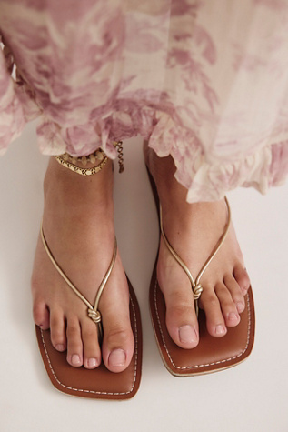 Barely There Thong Sandals by Matisse at Free People in Gold, Size: US 8