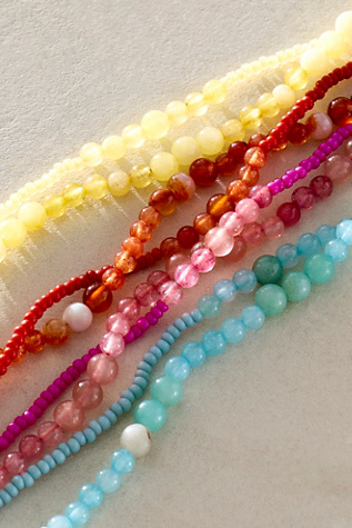 Halo Semiprecious Stone Bracelet by Free People in Brown