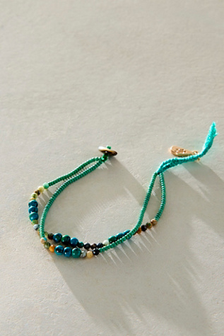 Halo Semiprecious Stone Bracelet