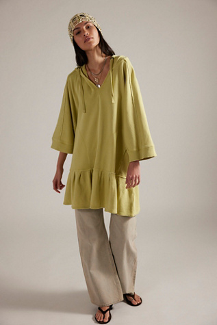 We The Free Lilly Tunic Sweatshirt at Free People in Green, Size: XS/S