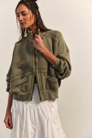 We The Free Thunder Cardi at Free People in Green, Size: XS