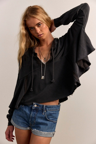 Catching Waves Hoodie by Free People in Black, Size: S
