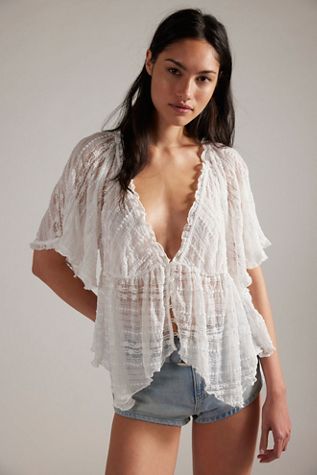 Nala Croppded knit top 水陸両用 Nala Printed Babydoll Top | Free People