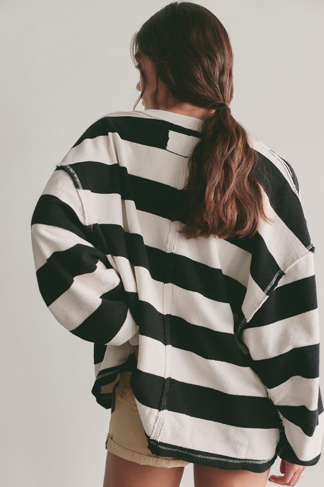 We The Free Venice V-Neck Striped Sweatshirt #2
