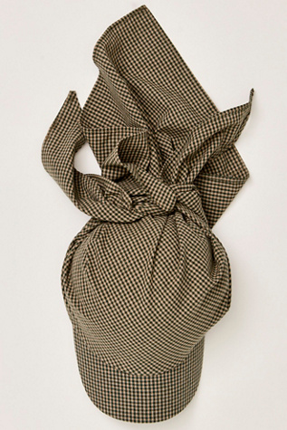 Scarf Baseball Hat by Free People in Tan