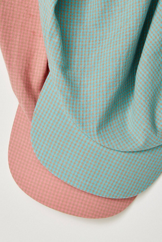 Scarf Baseball Hat at Free People in Teal Combo