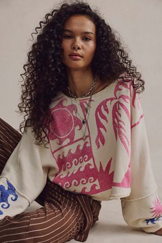 We The Free It's A Vibe Flowers Oversized Hoodie | Free People