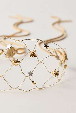 Женские аксессуары для волос Curried Myrrh Lyrielle Wire Net Headband, цвет: Золотой — фото 2