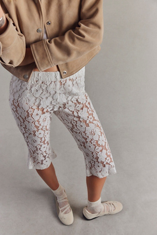 Isla Lace Capri by High Heel Jungle at Free People in White, Size: S-M/P-M