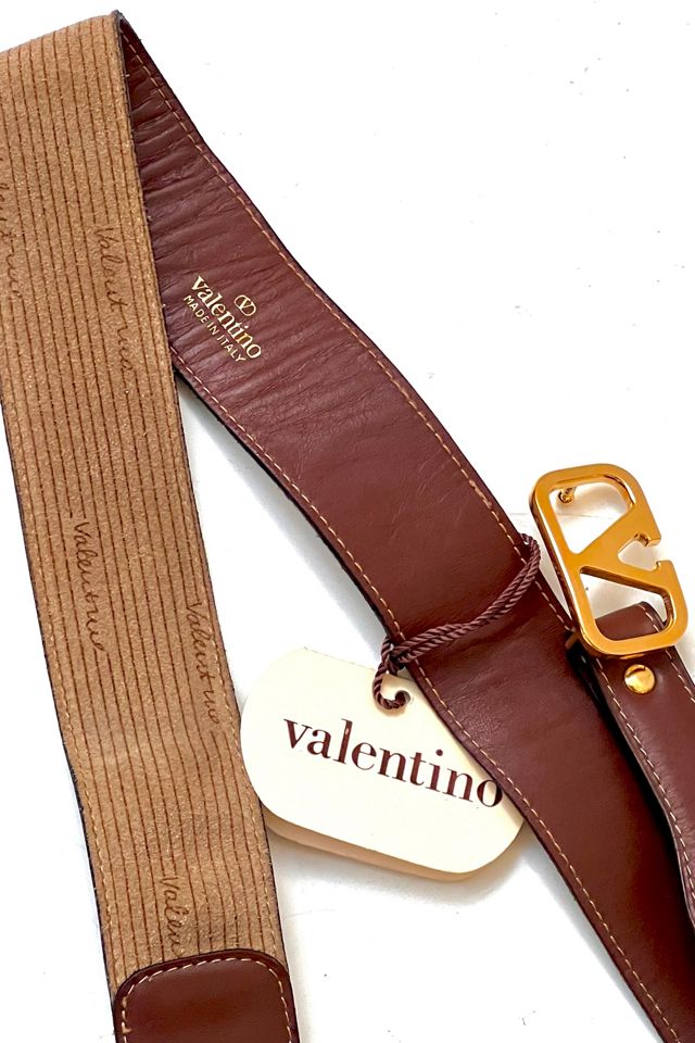 VINTAGE VALENTINO BELT MADE IN ITALY Vintage Valentino Belt Black Suede Rhinestone Horseshoe  main image 4
