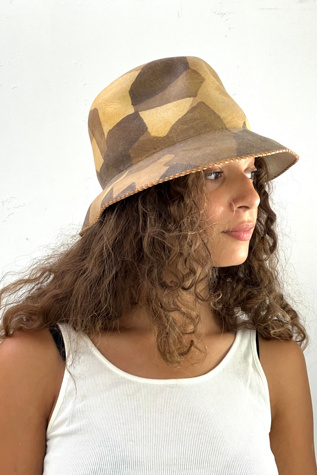 Женский головной убор Anna Corinna Vintage Hirohisa and Lewis Wool Felted Hat Selected, цвет: Коричневый — фото 4