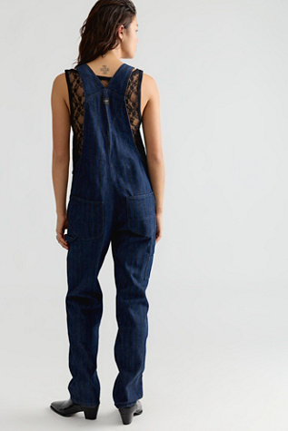 Женский комбинезон Lee Striped Slim Straight Overalls, цвет: Hickory Rinse — фото 2